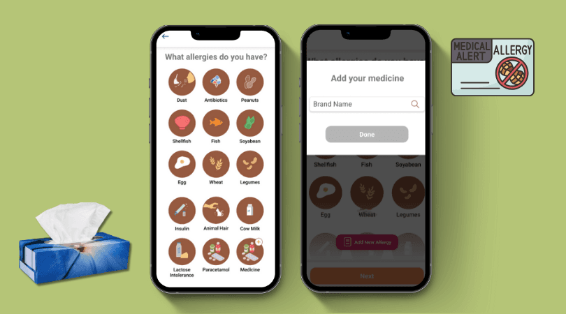 Share allergy history in one tap
