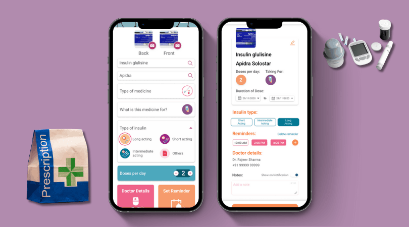 Keep track of why each medicine was prescribed
